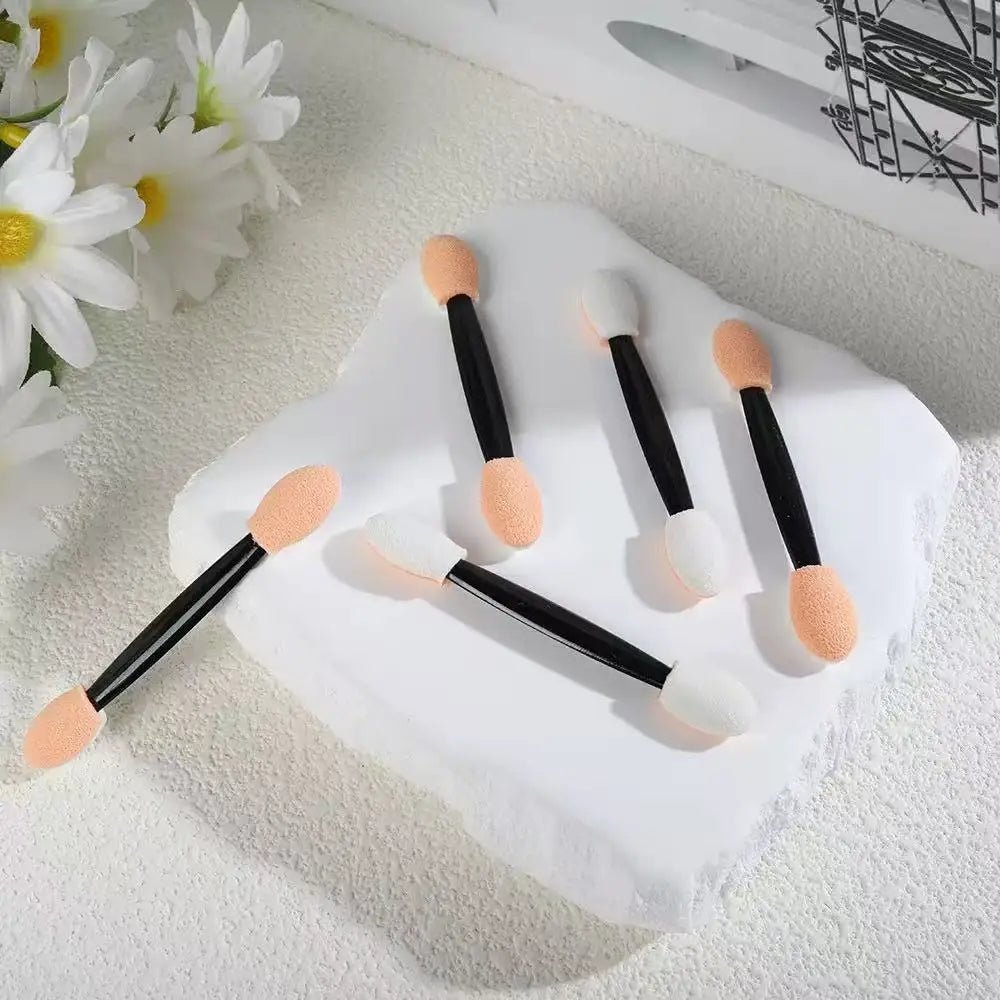 50Pcs/Lot Pinceles para polvo de uñas Esponja Aplicador de doble cara Espejo Pigmento cromado Fácil esponja en barra Herramientas de maquillaje cosmético