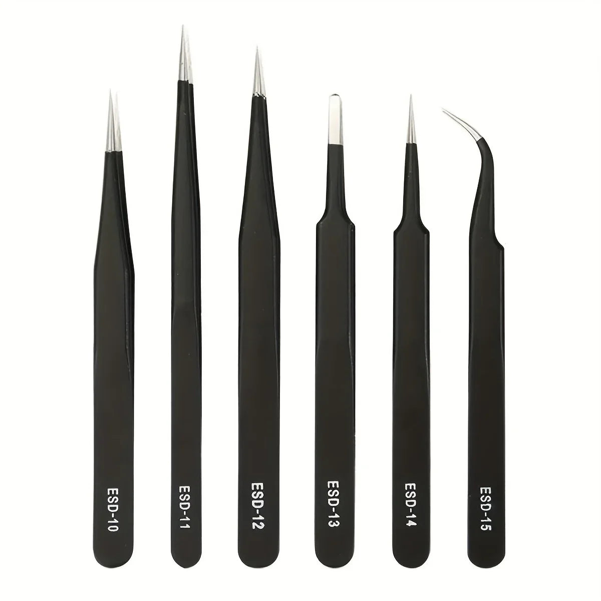 Set pinzas antiestáticas uñas