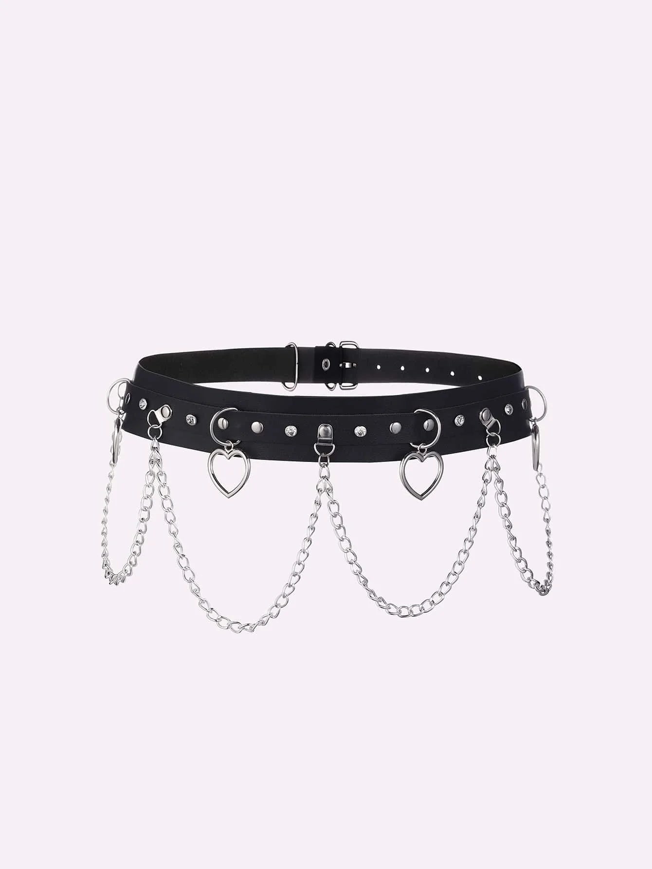 Cinturón con cadenas estilo gótico
