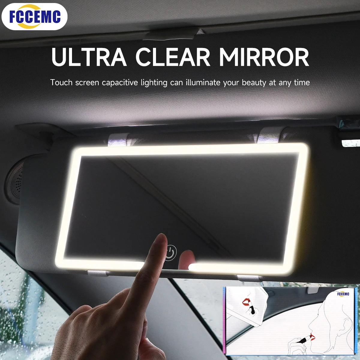 Espejo LED interior de auto